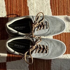 Sperry Men's Striper II CVO Grey Salt Washed Sneaker